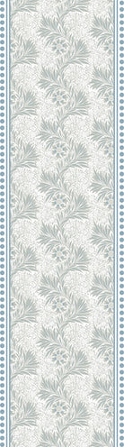 Vertical striped design with ornate carriages and delicate gray floral motifs in European style - view 6 - repeat-original - final