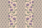 Floral lotus tapestry in lea - "motifs" wallpaper mural-inequal final