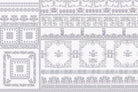 Luxurious blue damask tile art wallpaper mural-inequal final