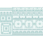 Luxurious blue damask tile art wallpaper mural-equal final