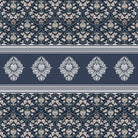 Elegant green damask wallcovering with ornate medallion border and traditional Victorian-inspired motifs - view 11 - final