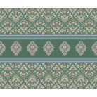 "Blossoming damask floral pattern in lea - damask wallpaper mural-equal final"