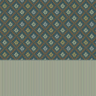 Elegant teal and gold damask floral pattern with diamond lattice arrangement on dark background - view 2 - final