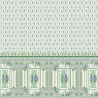 Delicate Victorian floral print with ornate border trim featuring pink roses and scrollwork - view 14 - final
