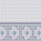 Delicate Victorian floral print with ornate border trim featuring pink roses and scrollwork - view 19 - final