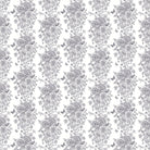 Monochromatic grey and white vintage roses repeating on dusky purple background with elegant flourishes - view 13 - final