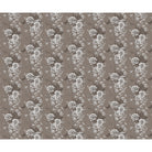 Monochromatic grey and white vintage roses repeating on dusky purple background with elegant flourishes - view 21 - final