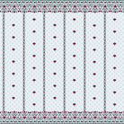 Classic red floral border design with delicate mushroom motifs on white striped background - view 14 - final