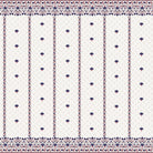 Classic red floral border design with delicate mushroom motifs on white striped background - view 9 - final